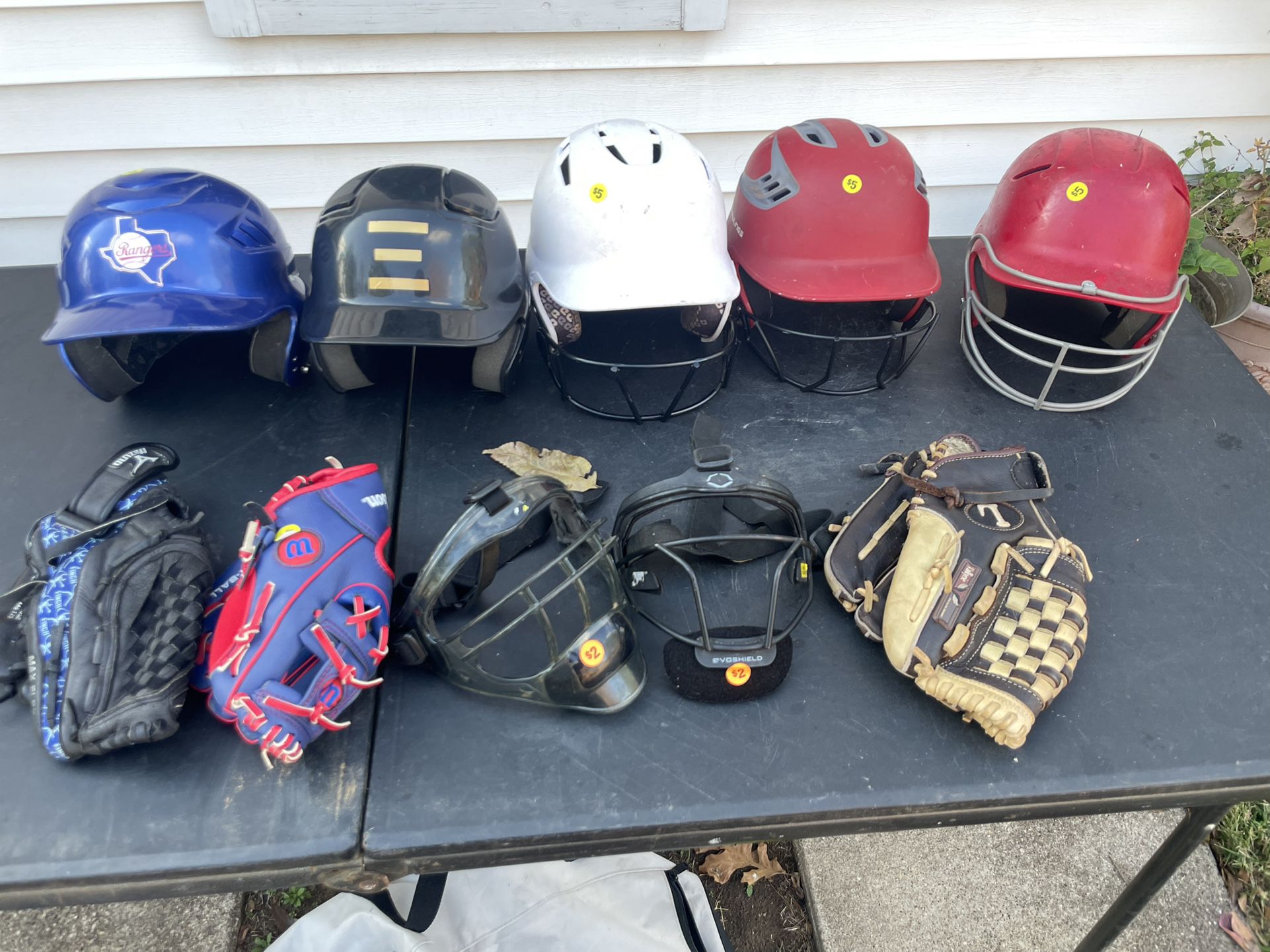 Baseball Helmets, And Bags! Gloves Are Sold!