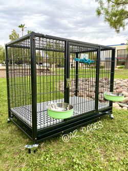 Brand New 37” Heavy Duty Dog Pet Kennel Crate Cage 🐶🐕‍🦺🐩 with Plastic Floor 🐾💟🐶 please see dimensions in second picture 🇺🇸  Thumbnail