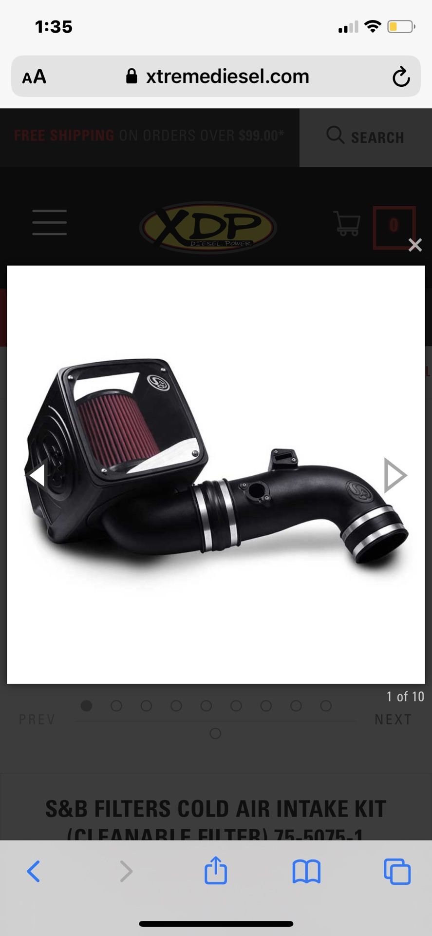 S&B Cold Air Intake For 2021 GMC 2500 Diesel