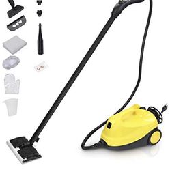 1500W Multifunctional Steam Cleaner Heavy Duty Steamer 13 Accessories with 1.5L Tank Chemical-free Rolling Cleaning Machine for Carpet, Floors, Window Thumbnail
