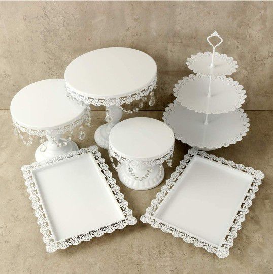 Wedding And Party  Cake Stand And Pastry Trays 9pcs