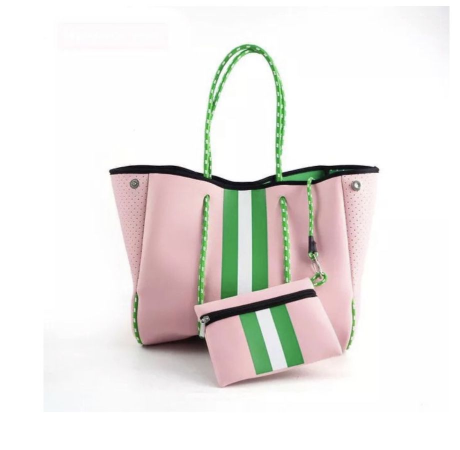 Pink and Green Tote