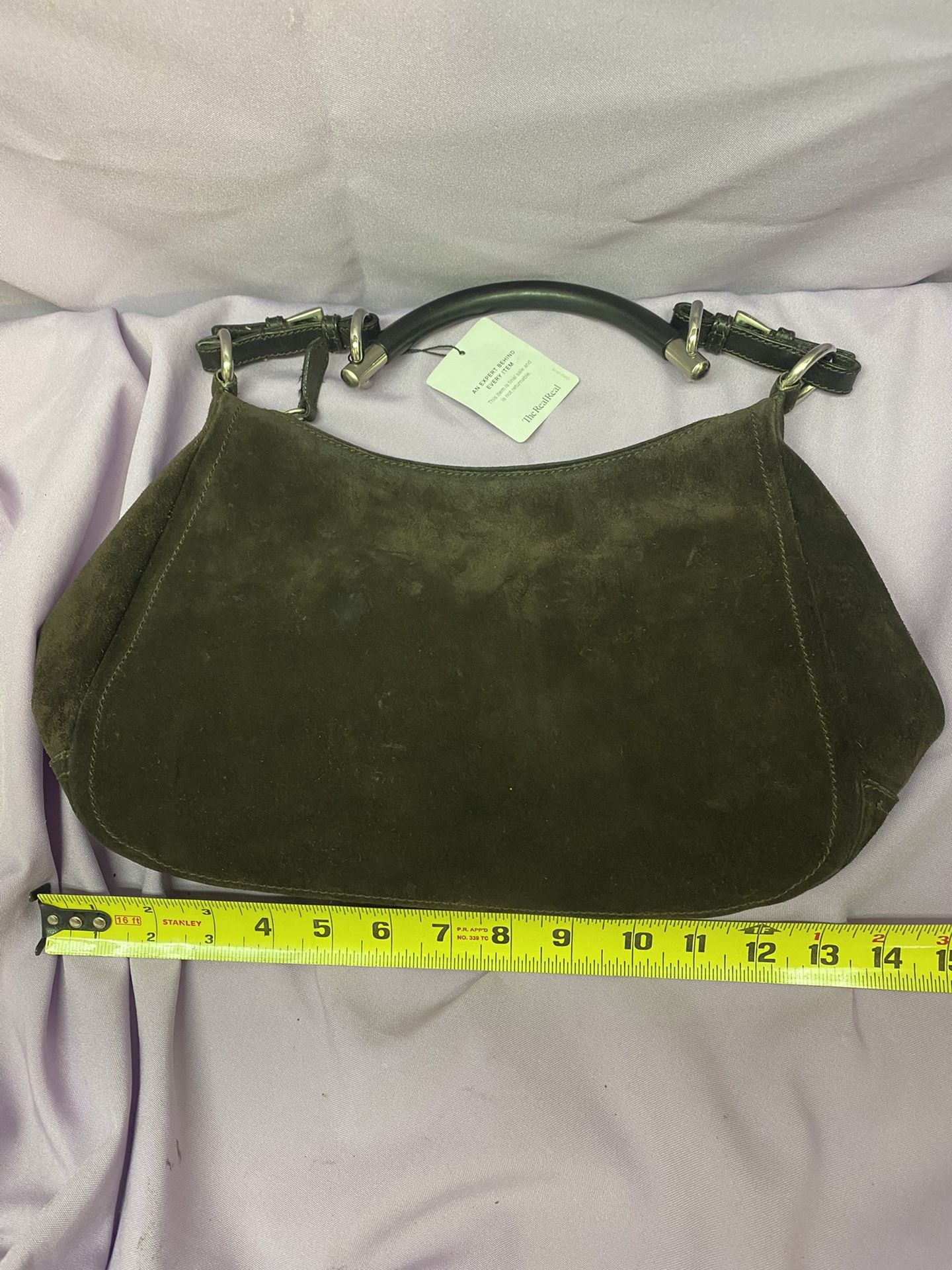 Authentic Prada Hand Bag Brown Suede Leather! Retail $1950!