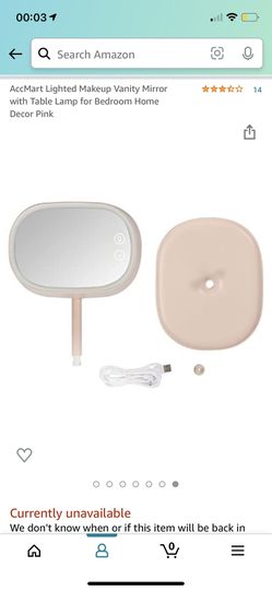 Makeup mirror adjustable LED Pink Thumbnail
