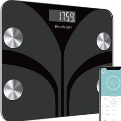 Scales for Body Weight, Bveiugn Digital Bathroom Wireless Fat Smart BMI Body Composition Analyzer Health Monitor Sync 13 Data with Other Fitness Apps  Thumbnail