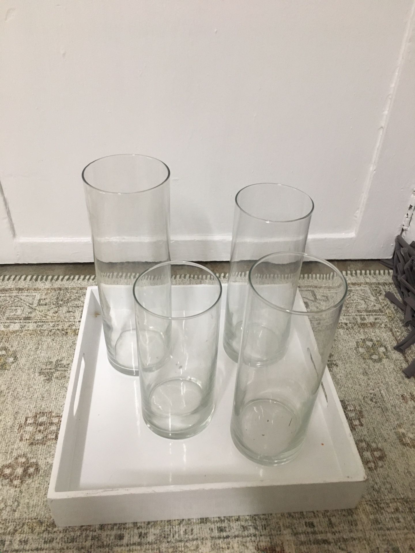 Glass Cylinder Vases/Candle Holders