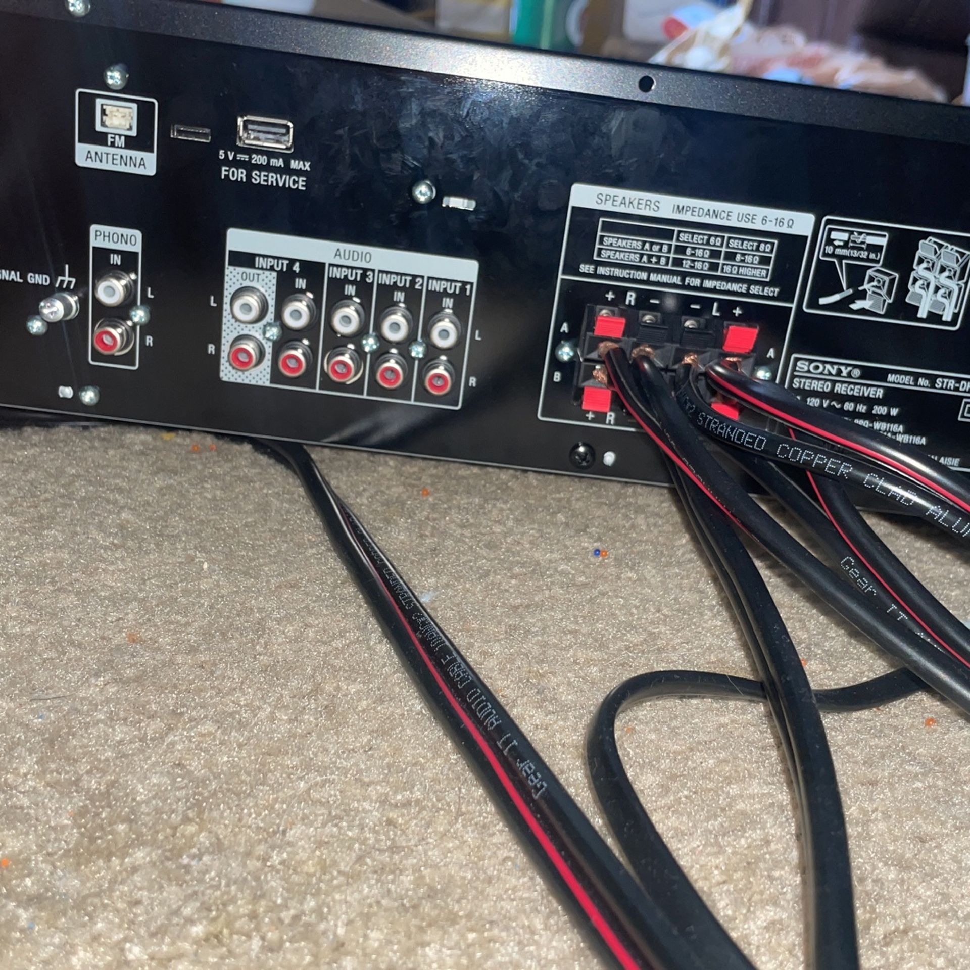 speakers with stereo reciever
