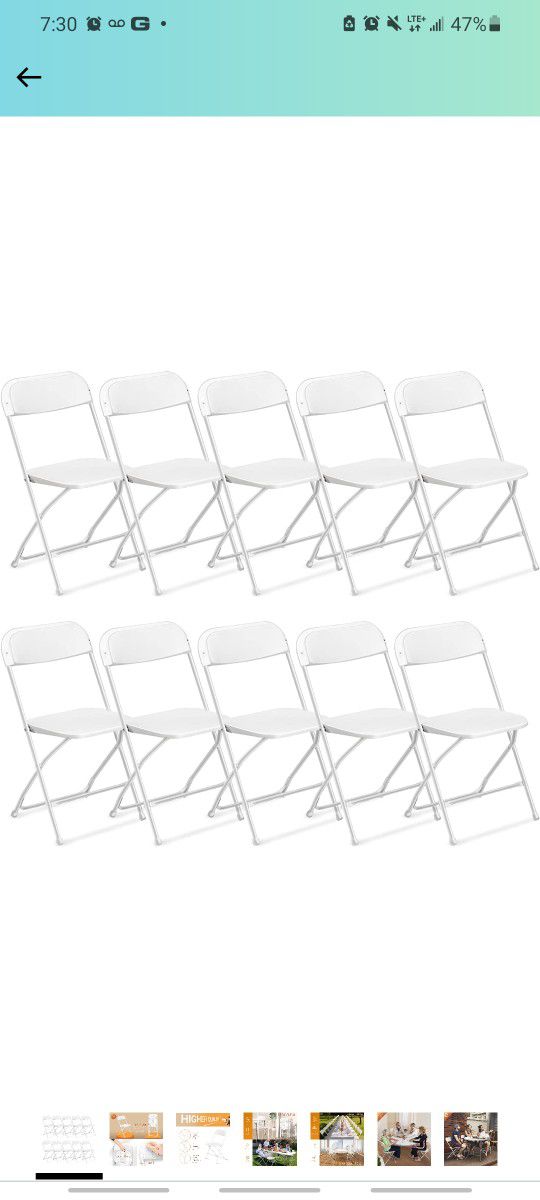 Foldable White Chairs