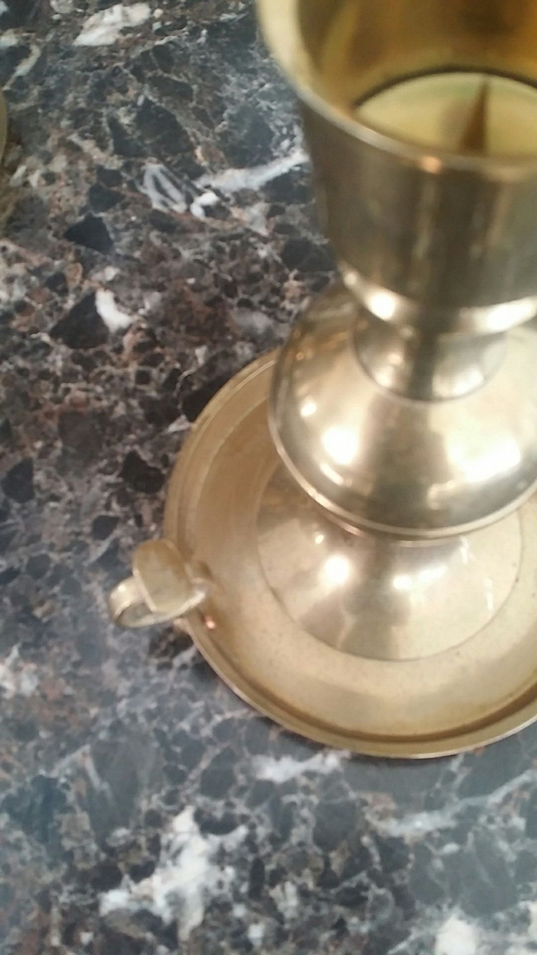 Brass candle stick holder 40.00 for 2 obo