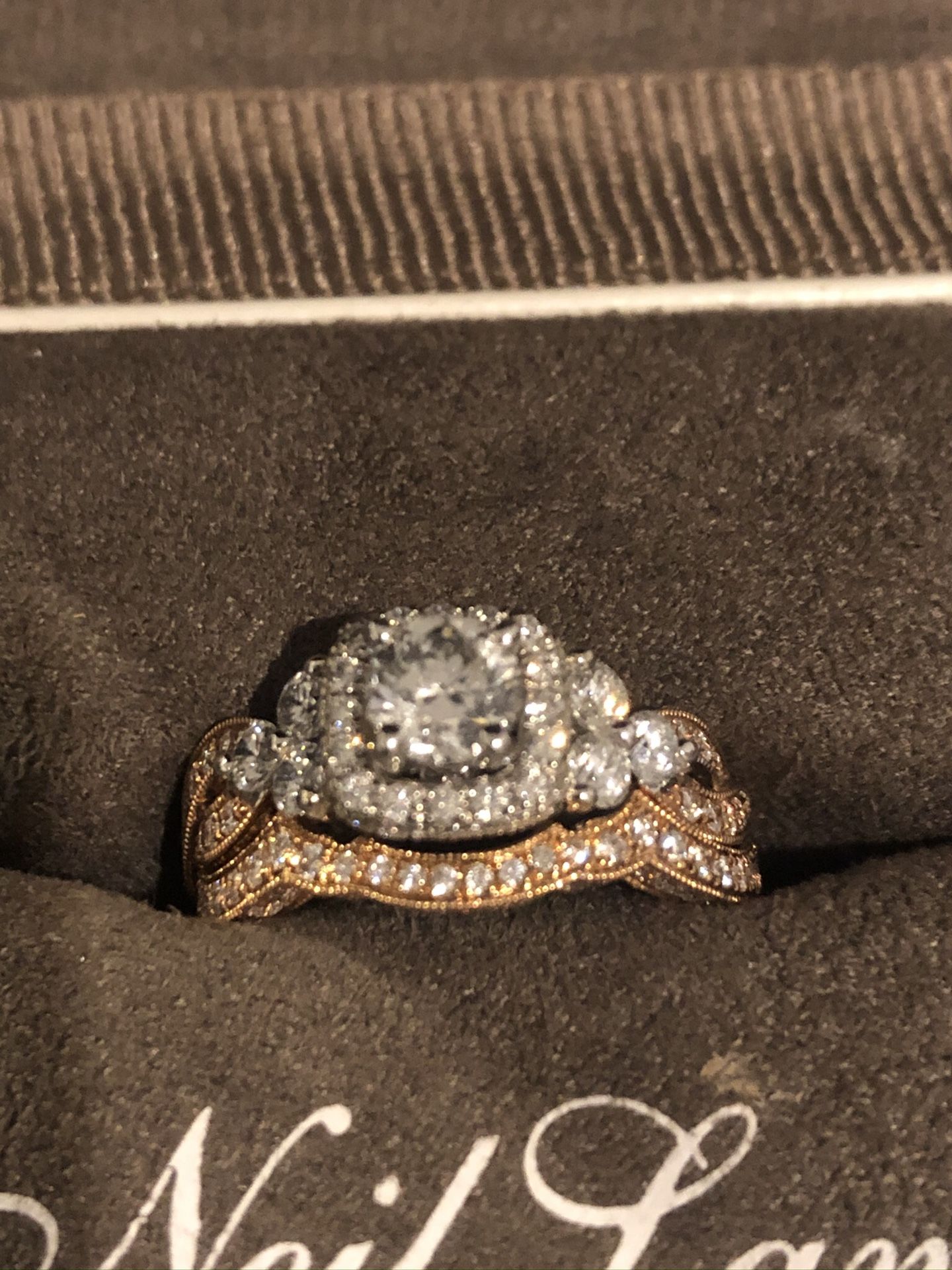Neil Lane 14 Karat Engagement Ring With Wedding Band Size 6.5