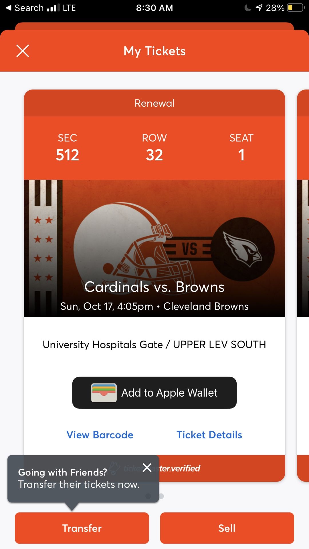 Browns Tickets