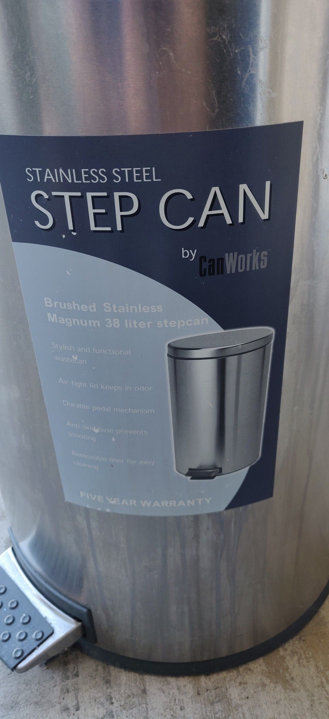 Canister Stainless Steel Trashcan