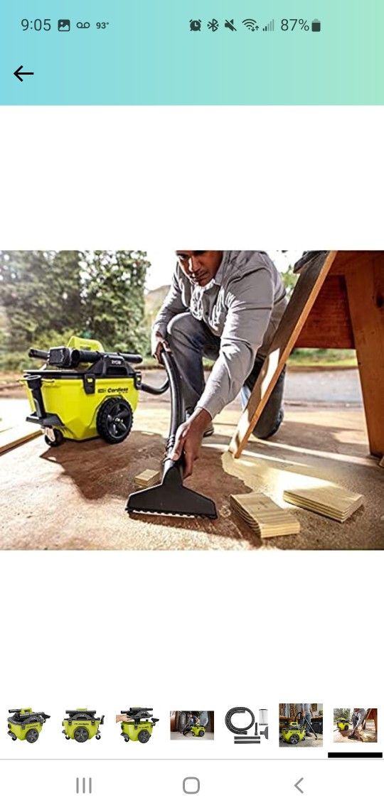 Ryobi 18 Volt Vacuum Used