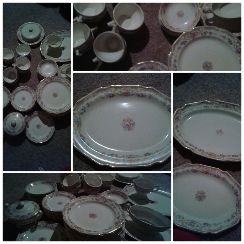 Antique dishes 1930's "Mount Clemens Pottery MILDRED (FLORAL CENTER