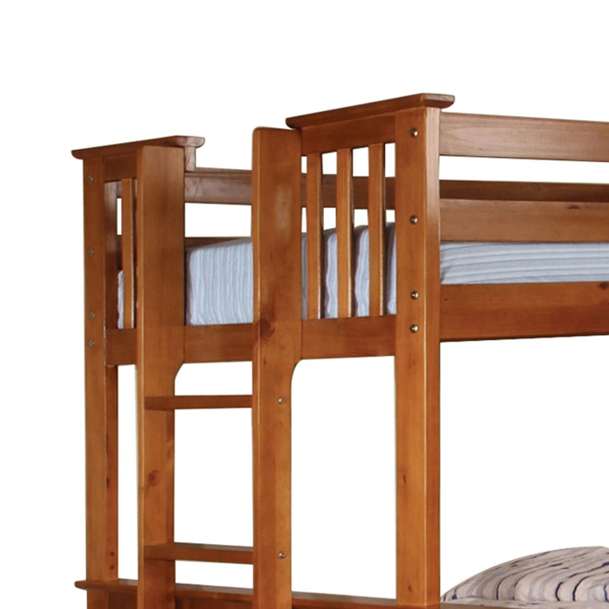 Saltoro Sherpi Bunk Bed with Attached Side Ladder, Brown