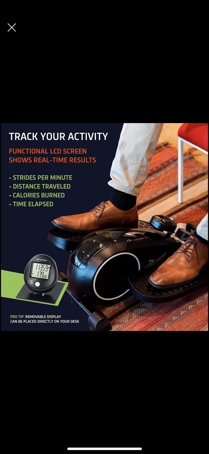 new DeskCycle Ellipse Under Desk Elliptical Machine