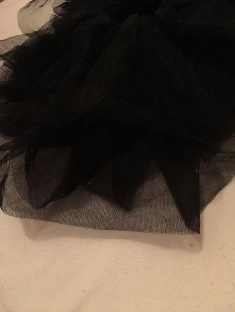 Black TULLE PETTICOAT 5-Layer Petticoat small Halloween Costume