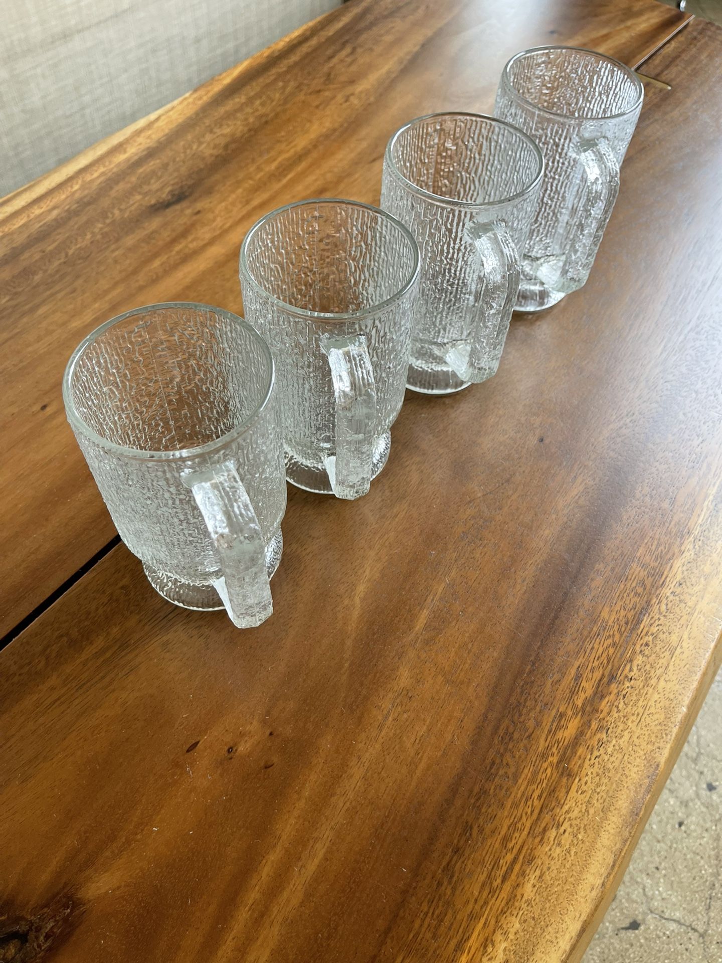 Vintage Glass Ice Glass - Set Of 4