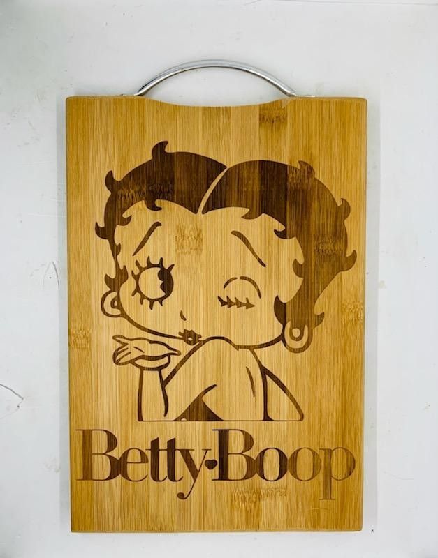 Betty Boop Laser Engraved Bamboo  Cutting Board 