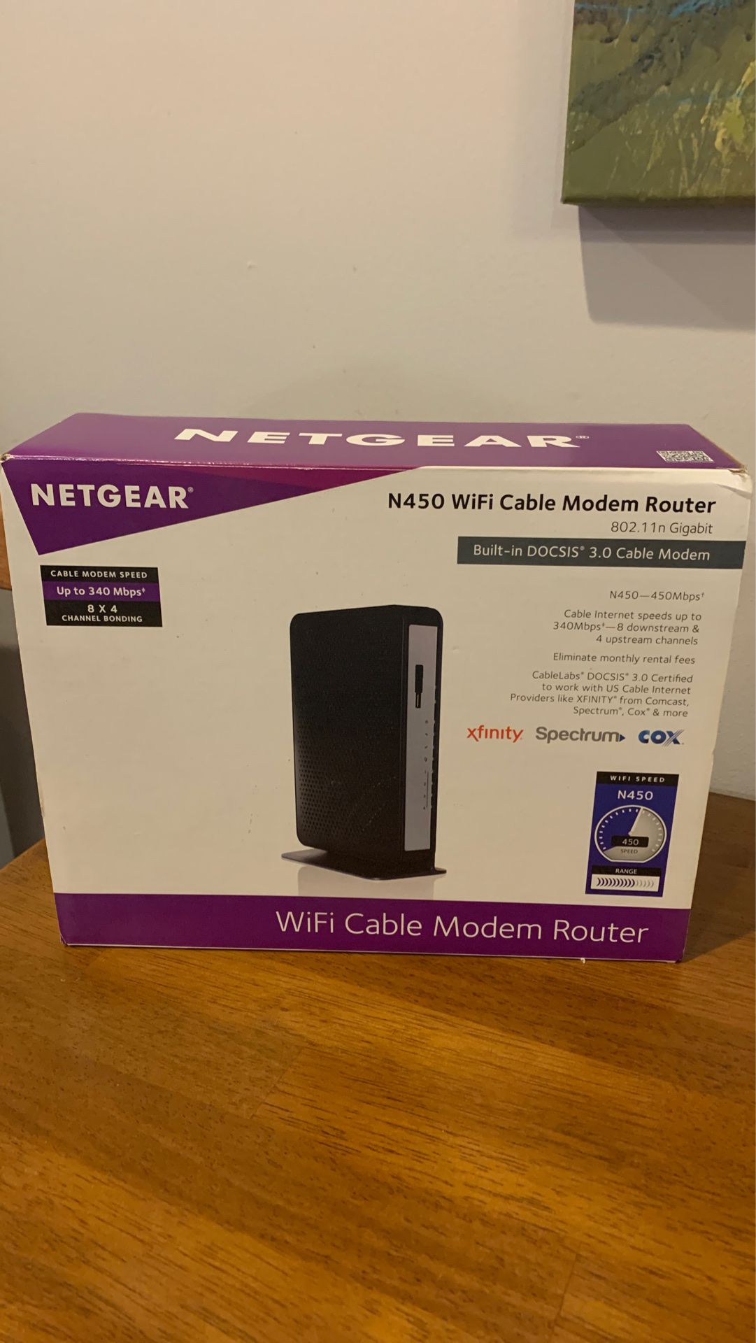 Netgear N450 cable modem router
