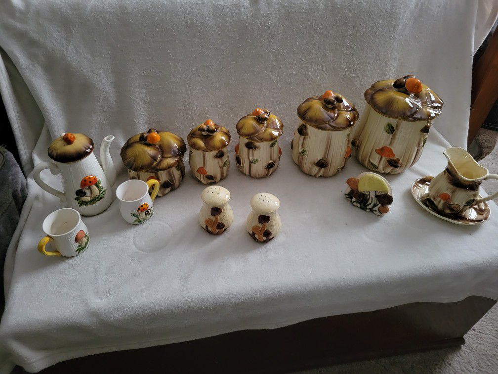 Mushroom Canisters, Cookie Jar. & More