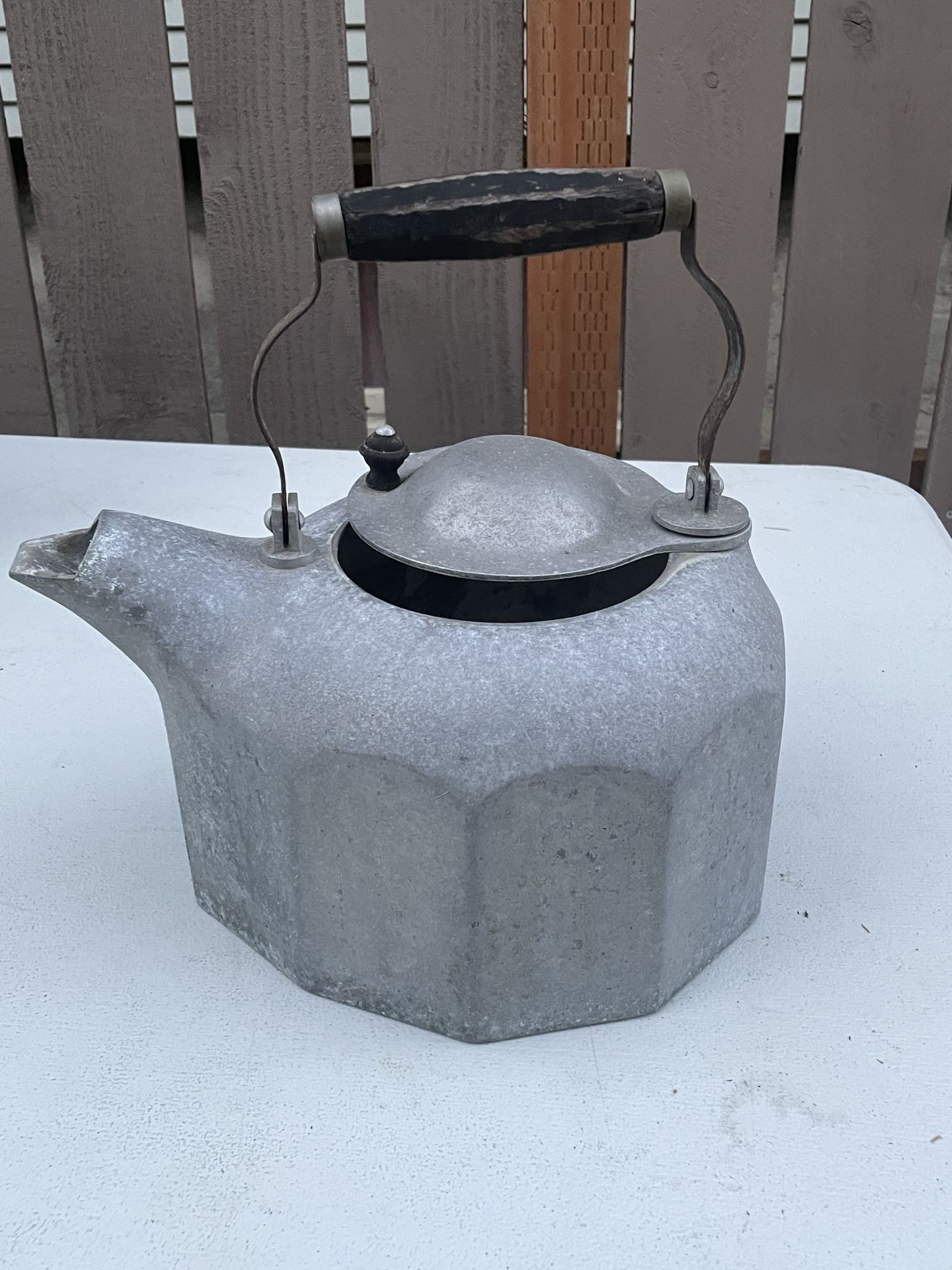 Antique Cast Aluminum Tea Kettle
