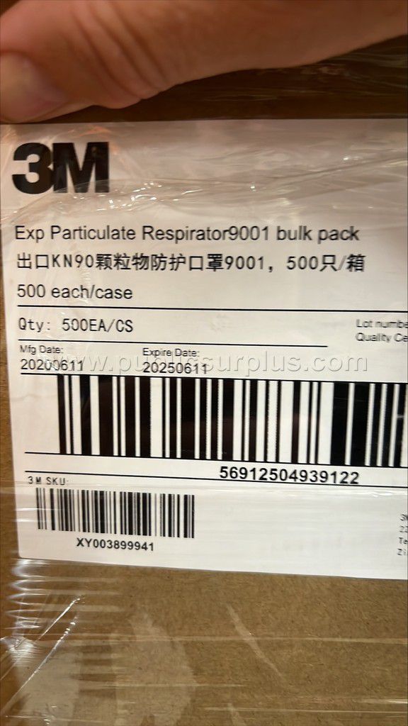 50 Pack 3M KN90 Face Masks, New In Box