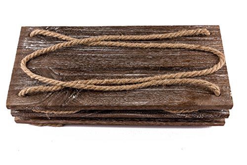 🍀 BRAND NEW 3 Tier Distressed Wood Jute Rope Floating Shelves Rustic Home Wall Decor 3.3 Lbs