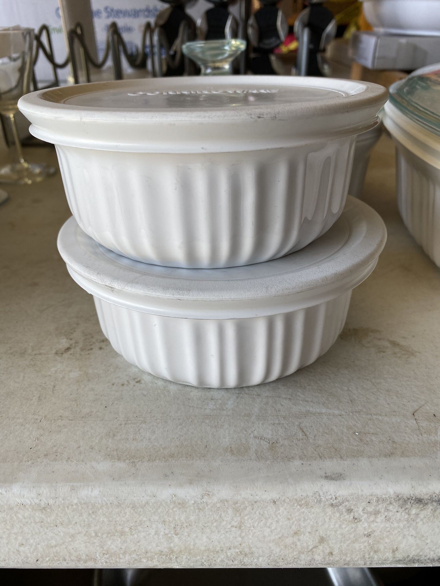 CornningWare Set with Lids- French White