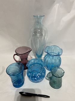 Vintage Antique Glass Lot Depression MCM Thumbnail