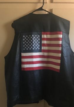 Leather vest, size Xl, USA extreme-biker, in good condition, asking $30, also Exl women’s Levi Victory outreach jacket asking $20 and and an 70’s bla Thumbnail