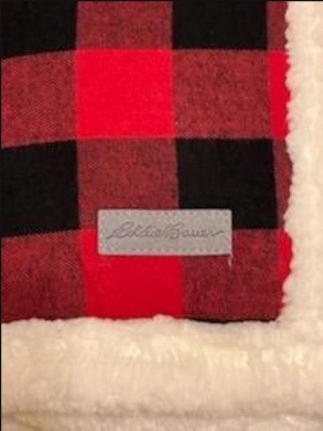 Red Buffalo Plaid Sherpa Throw TV Blanket W/Carrying Bag, 50"x60", Super Soft Warm Comfy Plush Fleece Bedding Couch Cabin Throw Blanket With Bag