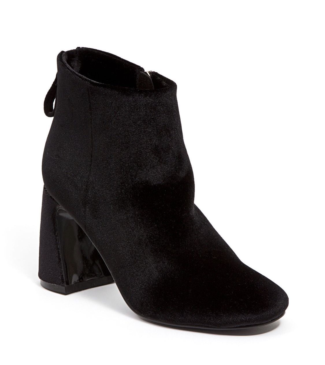 Black Booties Velvet