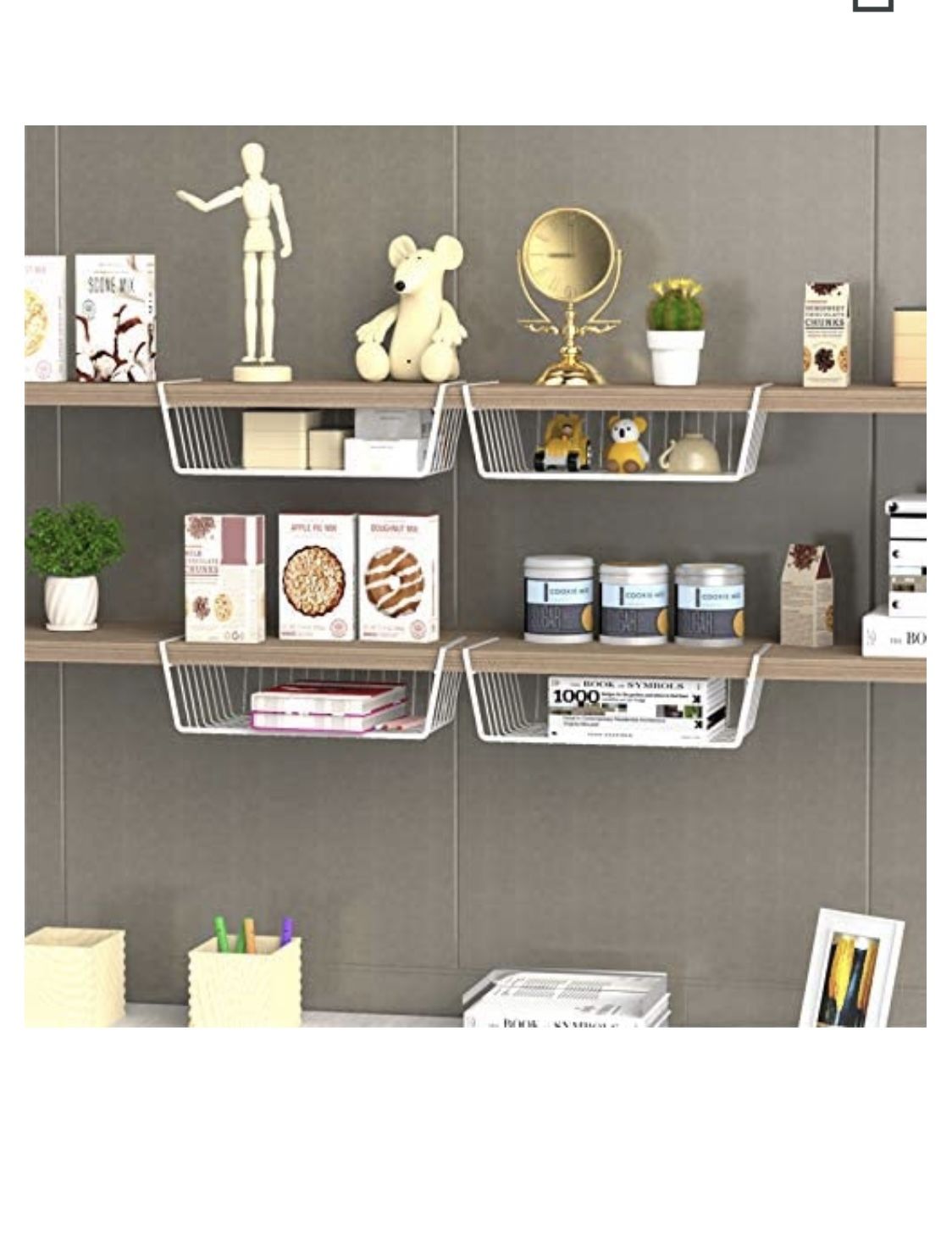 Under Shelf Wire Basket Stable Hanging Basket