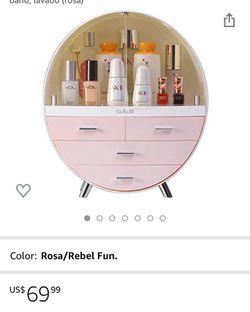 Pink makeup storage organizer  Thumbnail