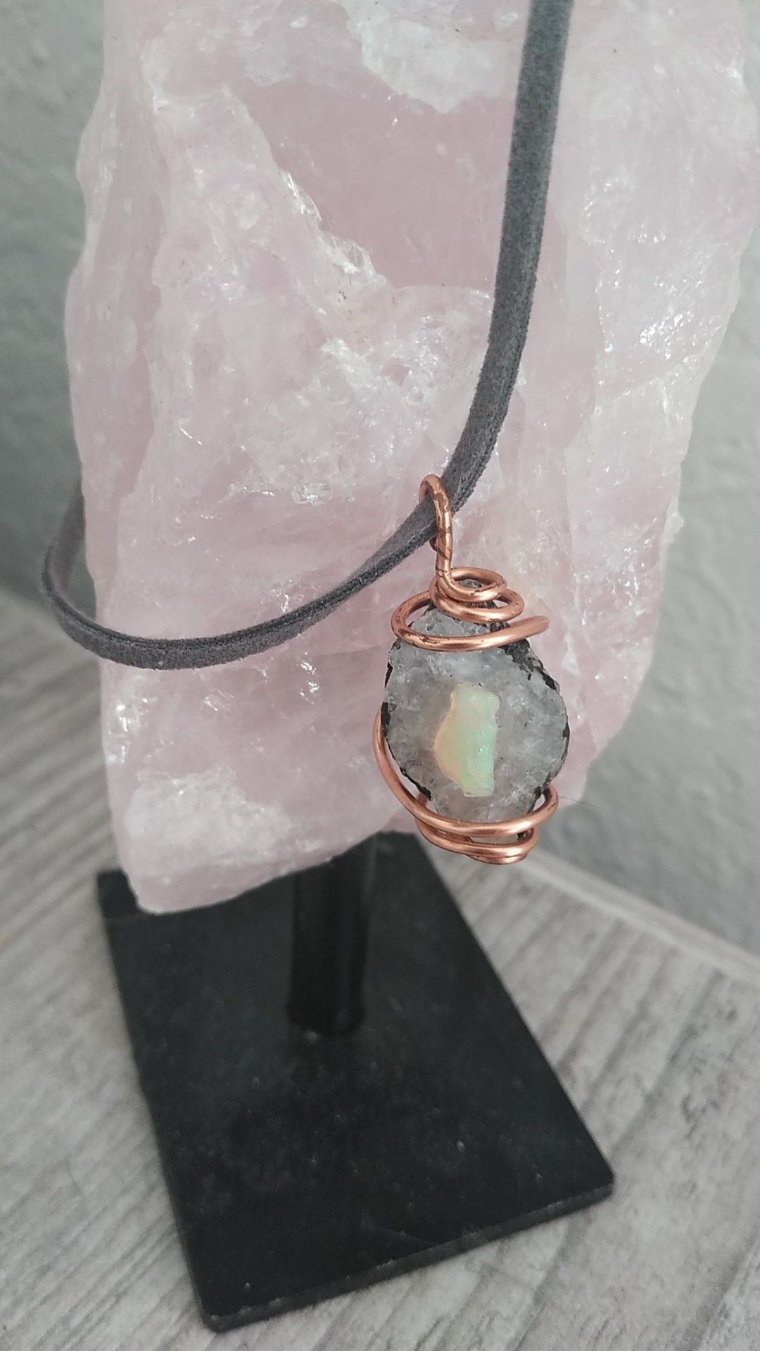 Moonstone with Ethiopian opal