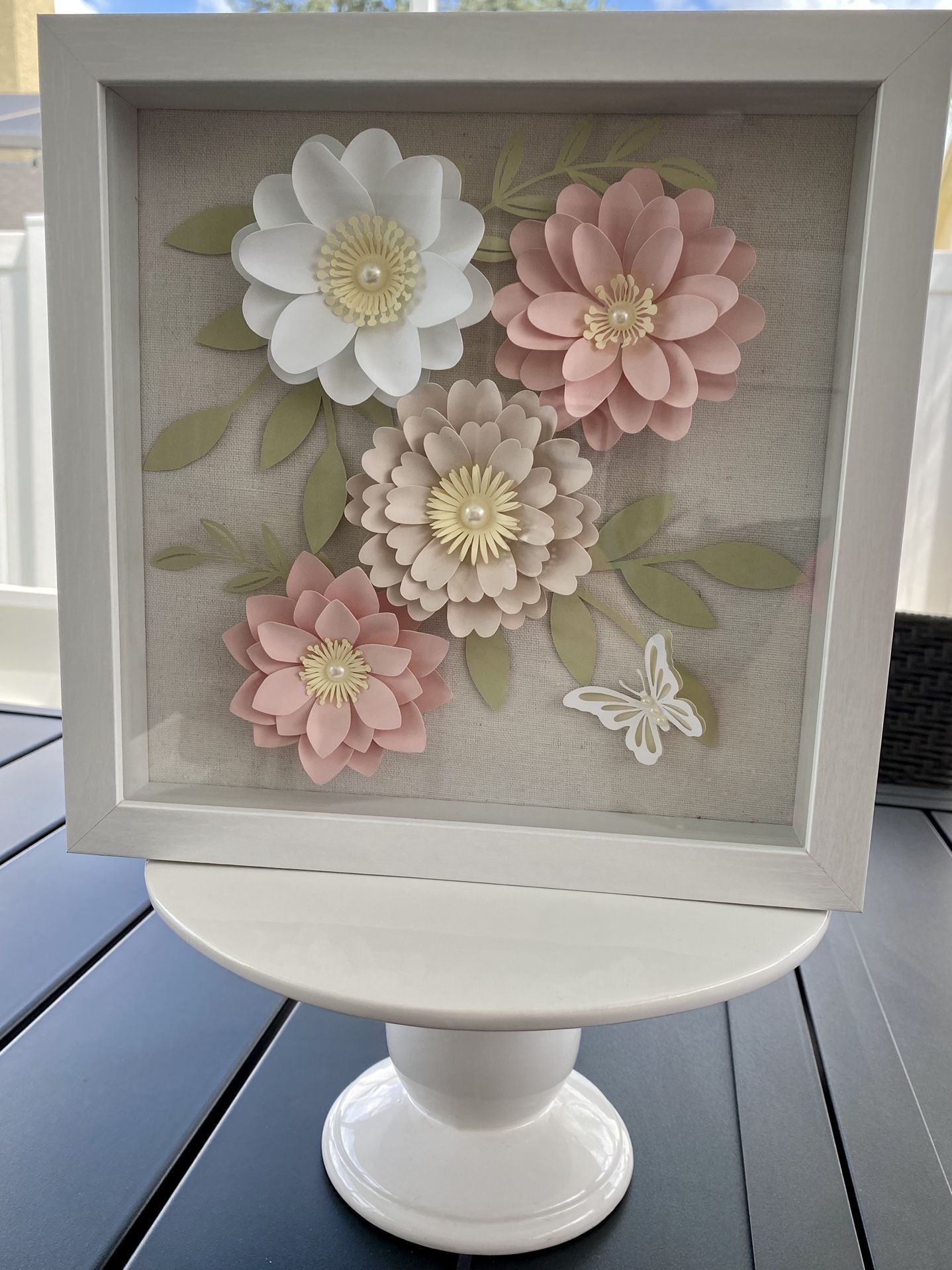 9x9in Hand Crafted Flowers