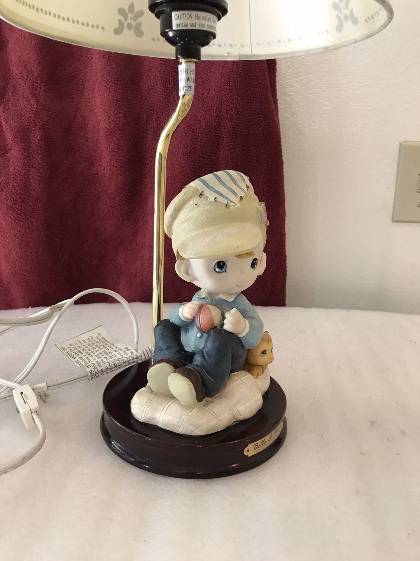 Turtle King Corp. Belle & Benny Precious Moments Figure Lamp