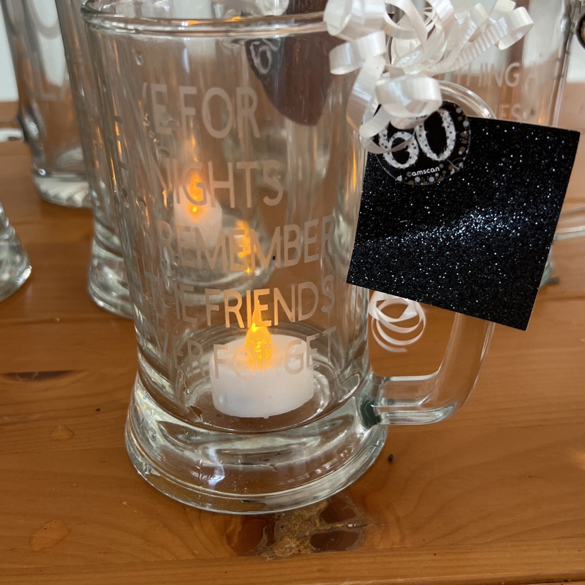 Turning 60 Years Old Birthday Mugs (14) W/ Cards And Candles