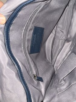Coach Leather Messenger Bag Navy Blue Thumbnail