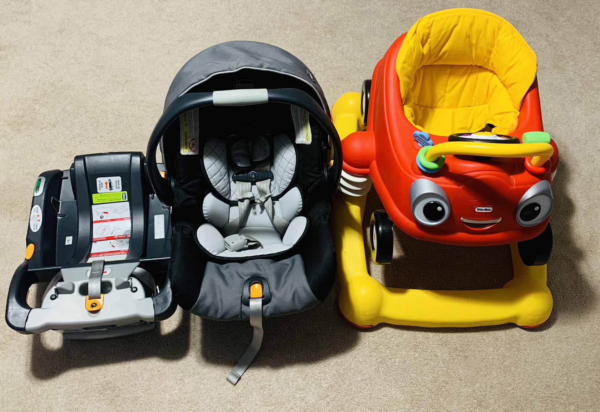 chicco car seat and   Baby Walker 