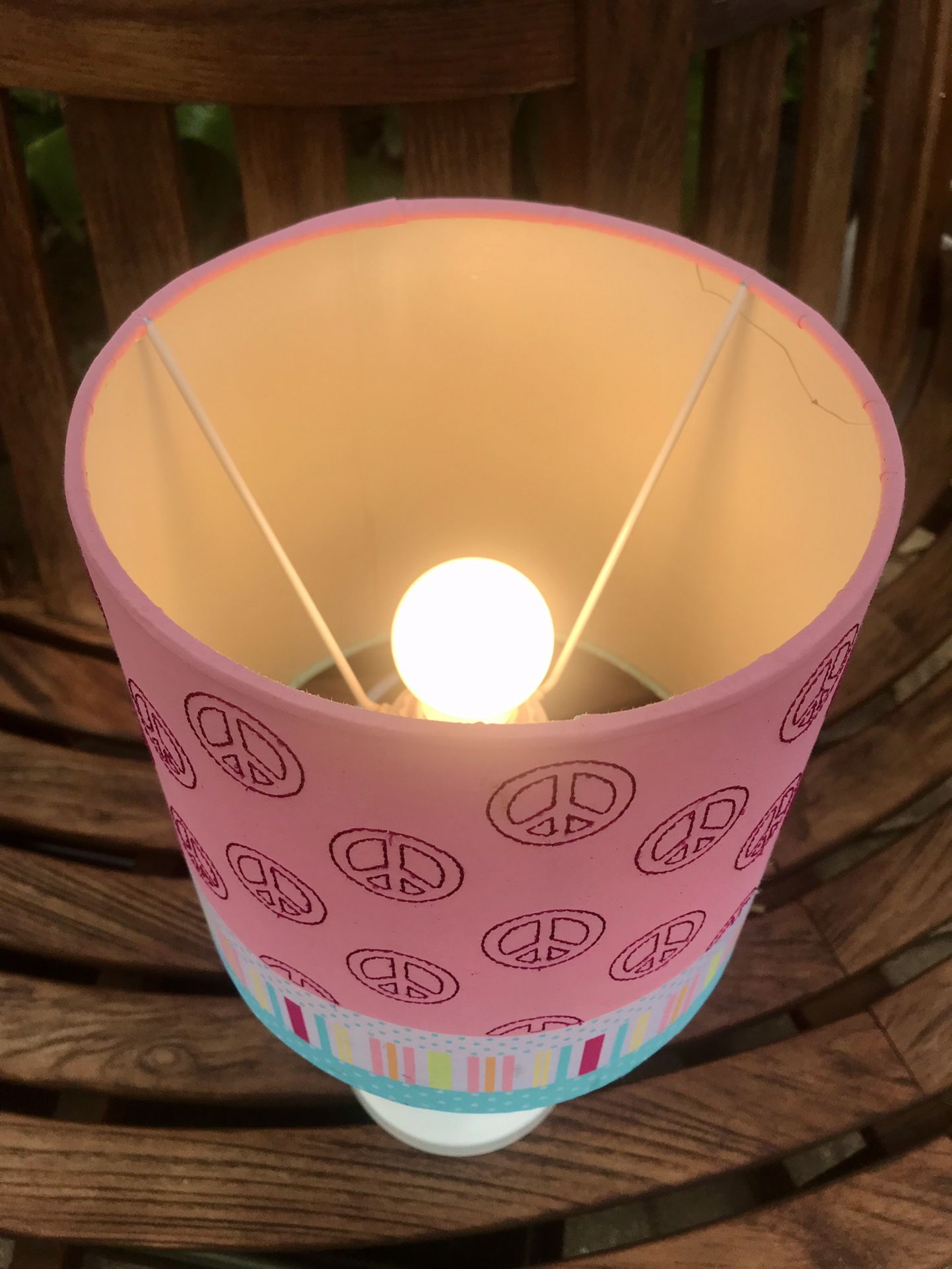 18” Kid’s Peace Lamp: 18”H x 8”W