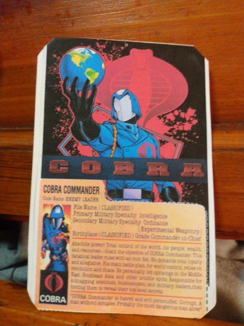 Cobra Commander Mini Figure On Card