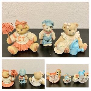 Cherished Teddies Collectibles ~ Lot of 13 PLUS Blocks Display Stand ~ NO BOXES