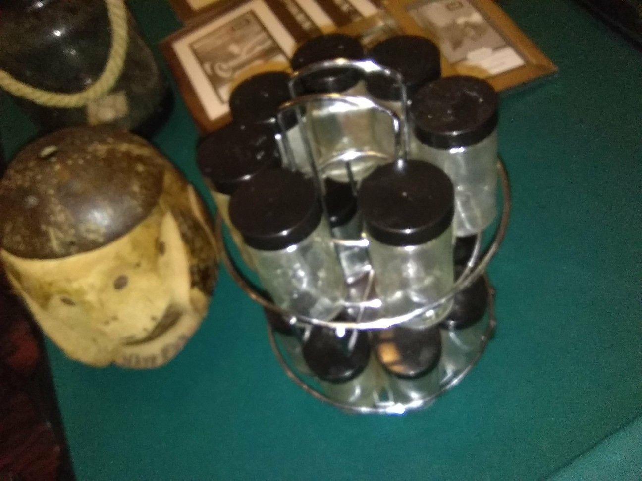 Spice rack with 15 empty jars