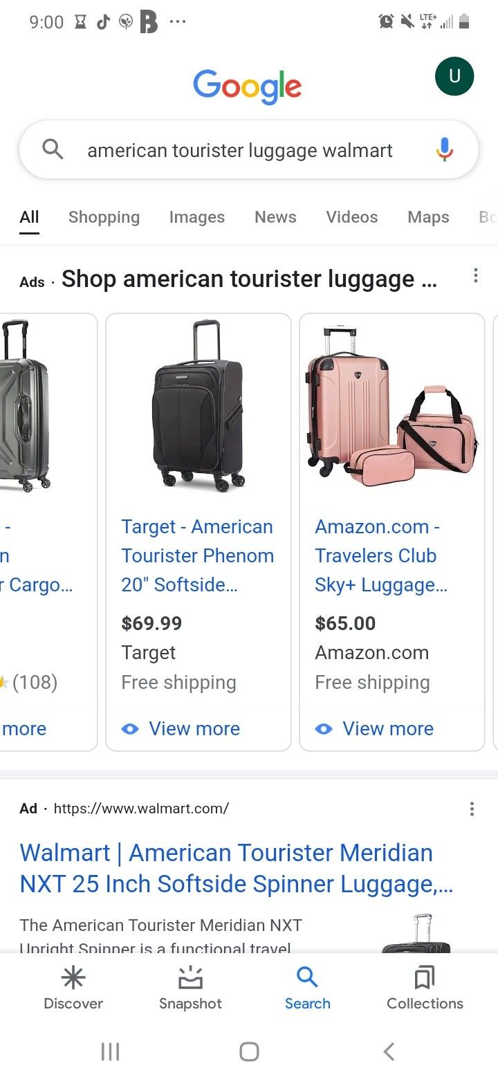Black Rolling Luggage American Tourister (Small)