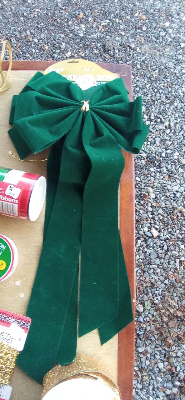 Christmas Bows,Ribbon, Garland, Electric Candle