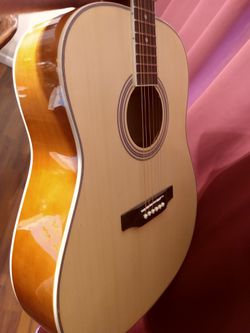 Brand new acoustic guitar, gig bag, extras Thumbnail