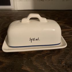 Brand New Rae Dunn Spread Butter Dish with Cover Thumbnail