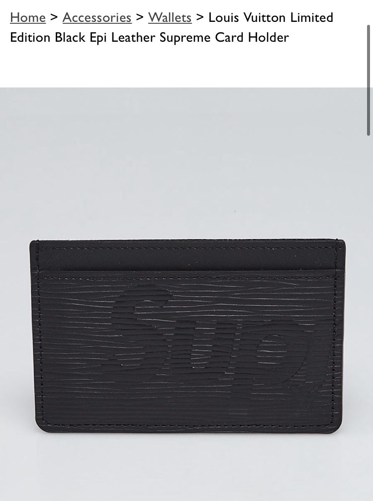Louis Vuitton Limited Edition Black Epi Leather Supreme Card Holder